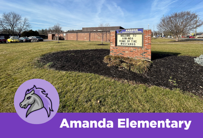 Picture of Amanda Elementary with text that reads Amanda Elementary